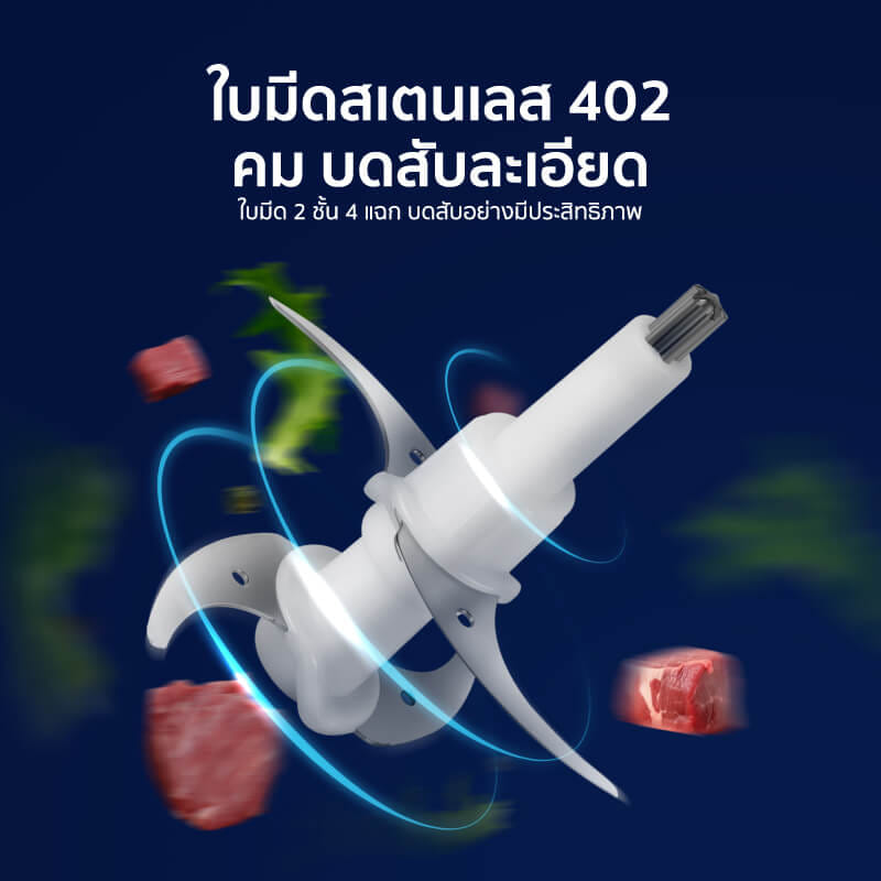 เครื่องบดสับอาหาร ALECTRIC รุ่น A-CP1 สีครีม_3