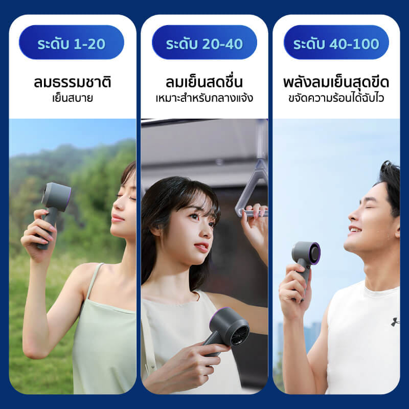 พัดลมพกพา ALECTRIC รุ่น CF1 สีม่วง/เทา_4