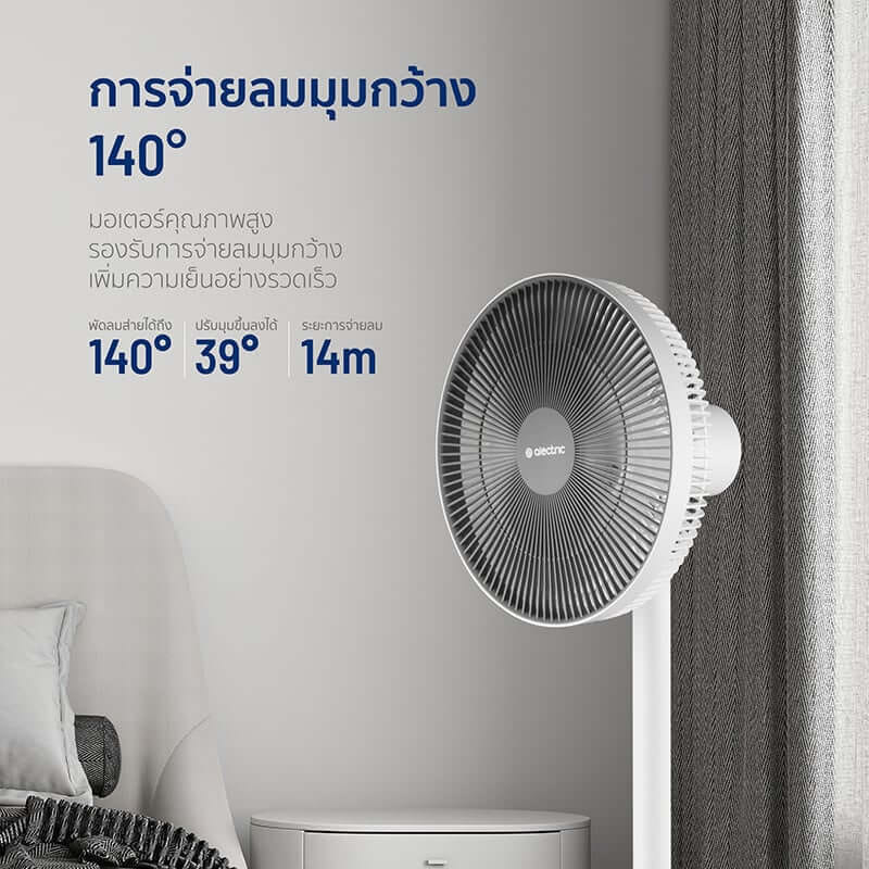 พัดลมสไลด์ 12 นิ้ว ALECTRIC รุ่น DC1 สีขาว_5