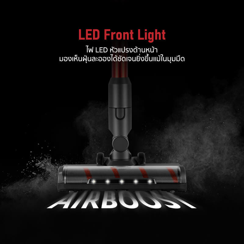 เครื่องดูดฝุ่นแบบด้าม ALECTRIC รุ่น AIRBOOST สีดำ/แดง_6