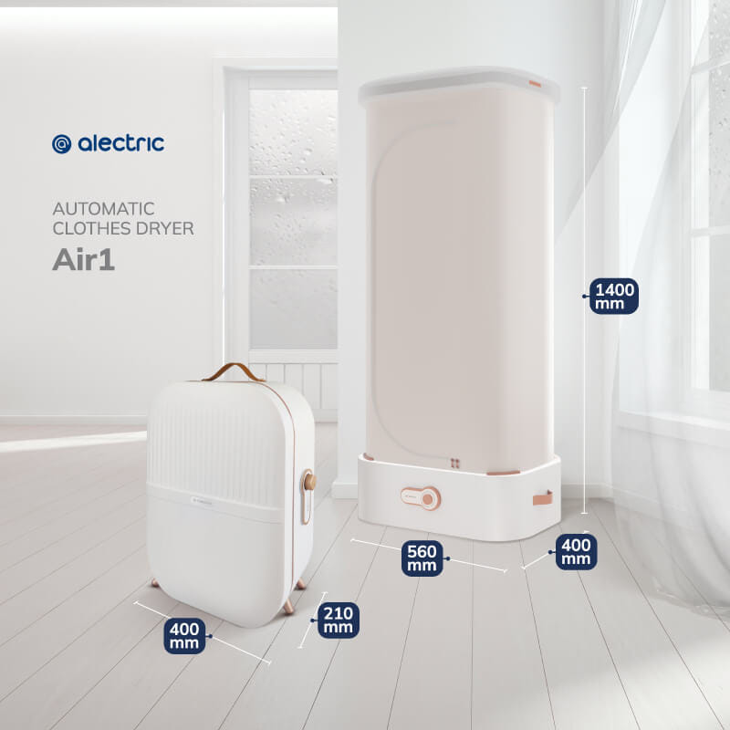 เครื่องอบผ้าพกพา ALECTRIC รุ่น AIR1 สีขาว_7