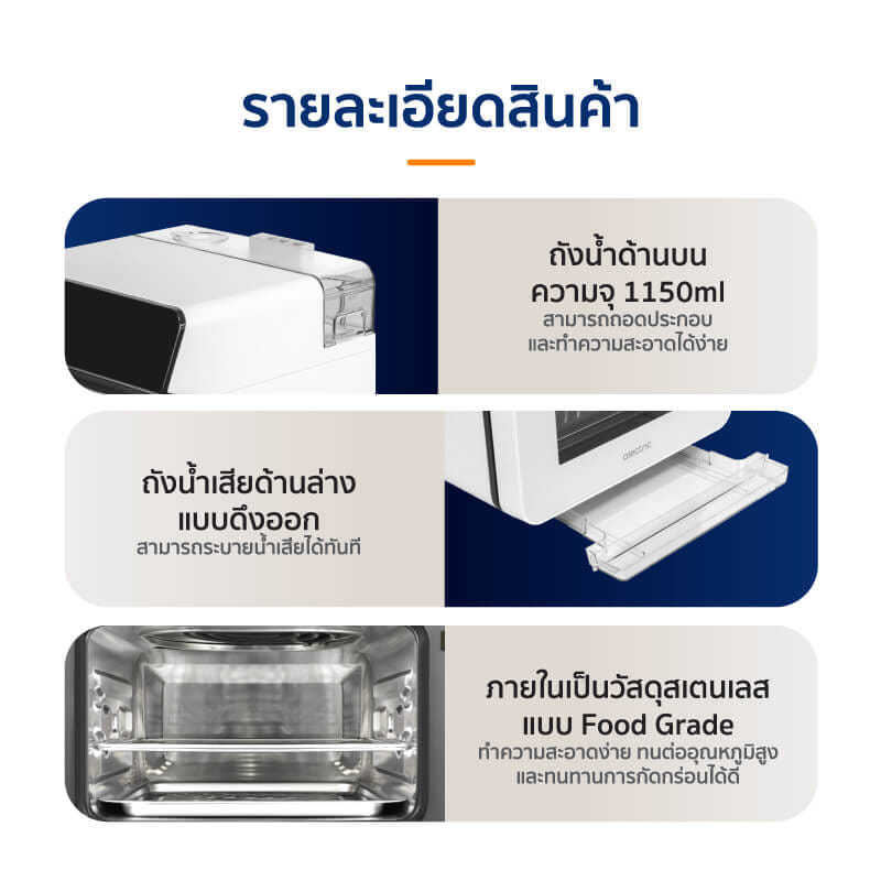 เตาอบไฟฟ้า ALECTRIC รุ่น OV2 สีขาว_8
