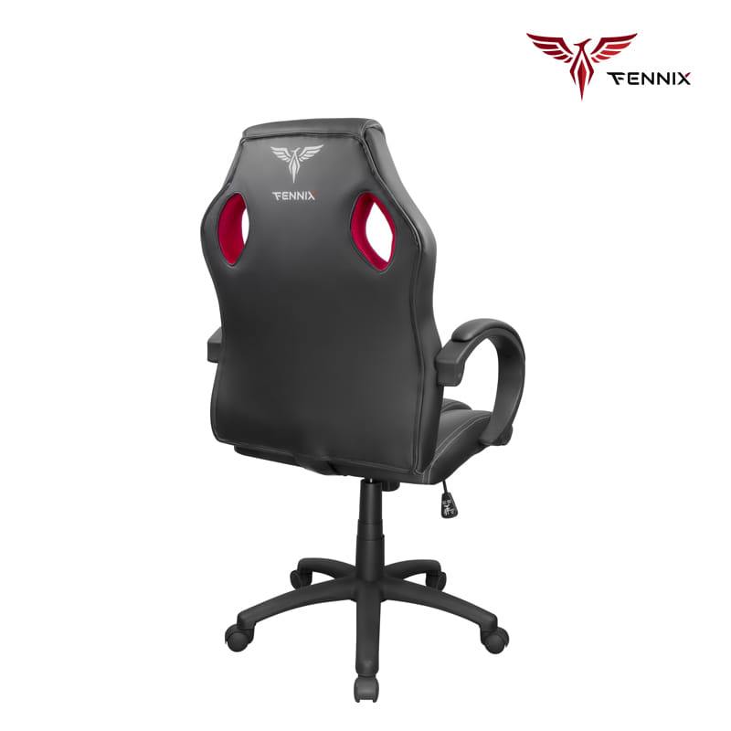 เก้าอี้เกมมิ่ง FENNIX รุ่น FNCH010 สีดำ/แดง_3