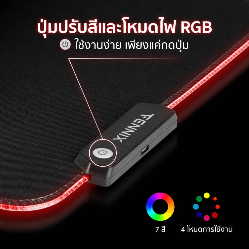 แผ่นรองเมาส์ FENNIX รุ่น MP06-4 สีดำ_6