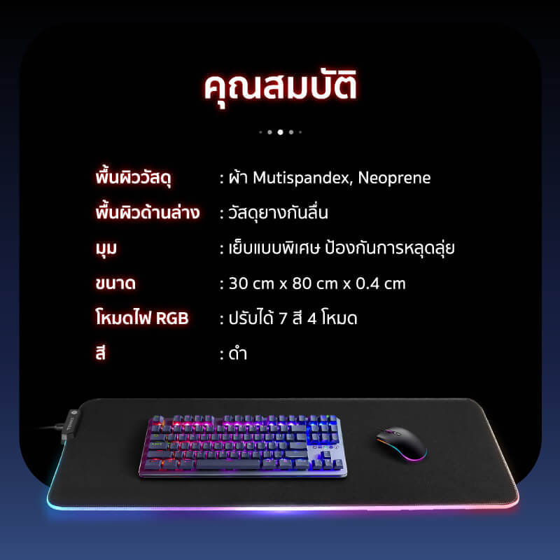 แผ่นรองเมาส์ FENNIX รุ่น MP06-4 สีดำ_7