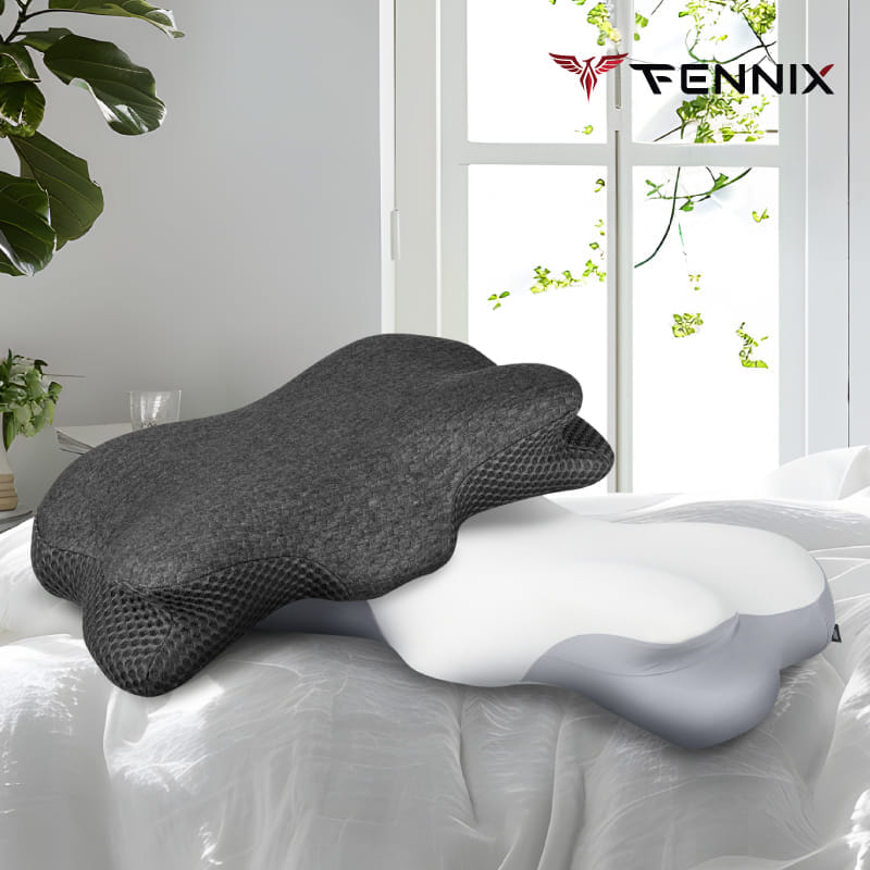 หมอนเพื่อสุขภาพ FENNIX รุ่น ERGO PILLOW สีขาว/เทา