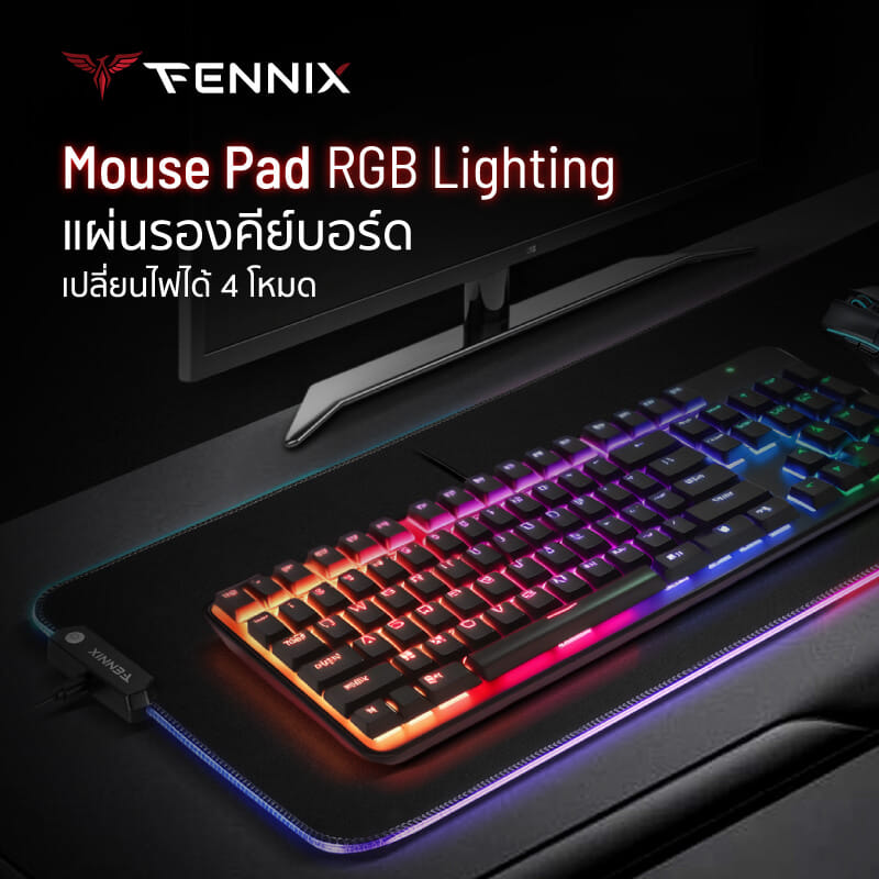แผ่นรองเมาส์ FENNIX รุ่น MP06-4 สีดำ_8