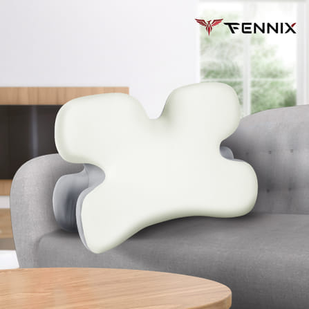 หมอนสุขภาพ FENNIX รุ่น COWHORN PILLOW สีขาว/เทา_7