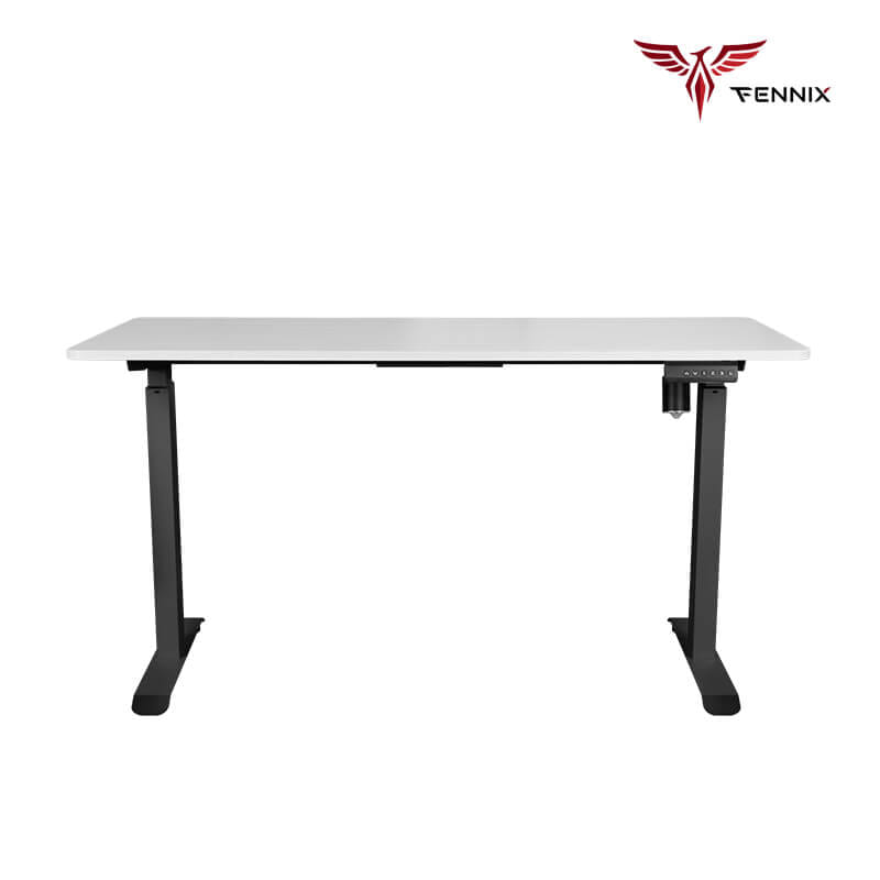 โต๊ะทำงานเพื่อสุขภาพ FENNIX รุ่น 120*60CM สีขาว/ดำ