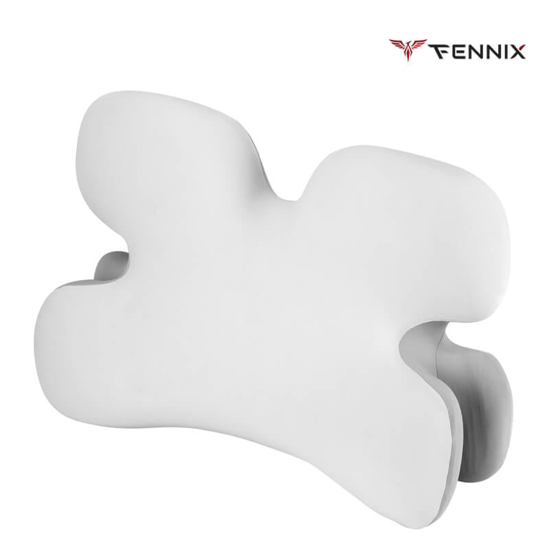 หมอนสุขภาพ FENNIX รุ่น COWHORN PILLOW สีขาว/เทา_0