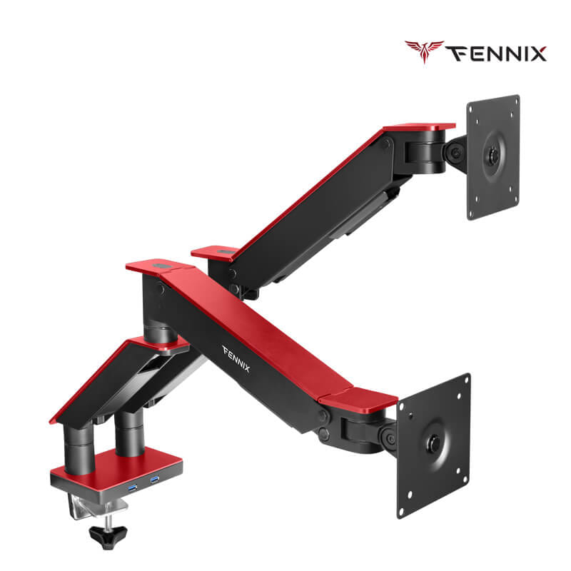 แขนจับจอมอนิเตอร์ FENNIX รุ่น ARMOR (FN-ARMOR-D) สีดำ/แดง
