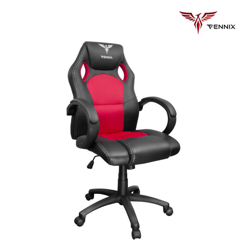 เก้าอี้เกมมิ่ง FENNIX รุ่น FNCH010 สีดำ/แดง_1