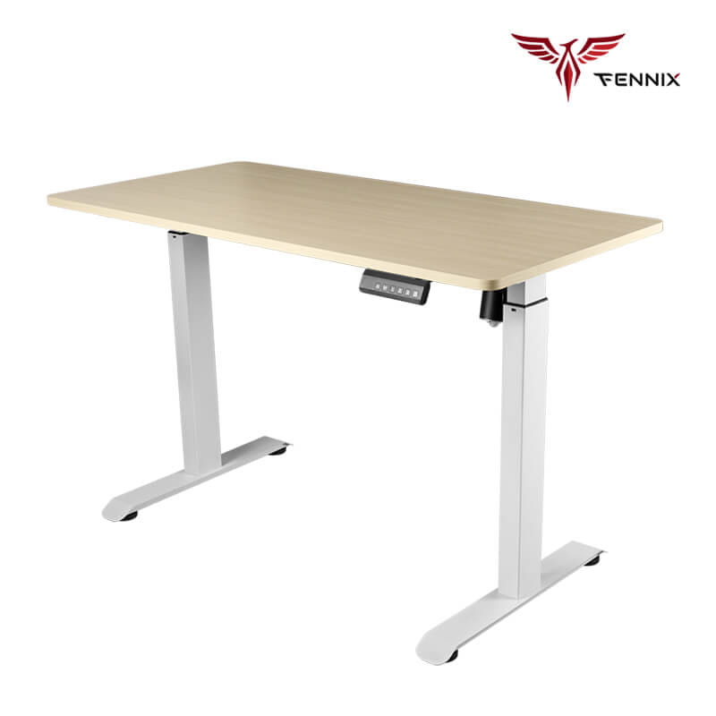 โต๊ะทำงานเพื่อสุขภาพ FENNIX รุ่น 120*60CM สีโอ๊ค/ขาว_1