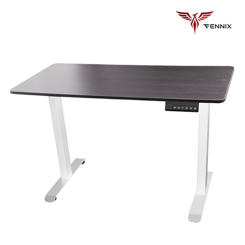 โต๊ะทำงานเพื่อสุขภาพ FENNIX รุ่น 120*60CM สีไม้สีเข้ม/ขาว_1