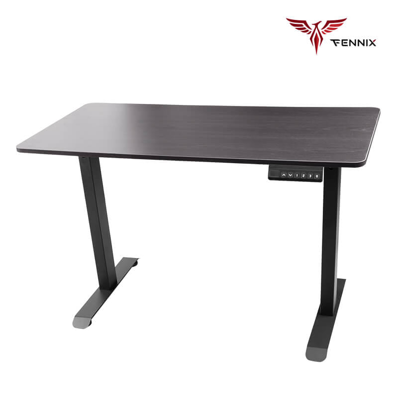 โต๊ะทำงานเพื่อสุขภาพ FENNIX รุ่น 160*80CM สีไม้สีเข้ม/สีดำ_1