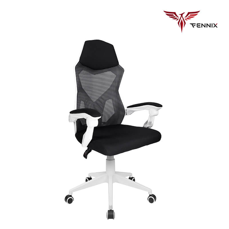 เก้าอี้สำนักงาน FENNIX รุ่น HC-6H01 สีขาว/ดำ_1