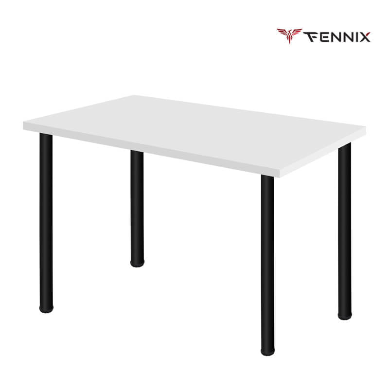 โต๊ะทำงาน FENNIX รุ่น LINNMON 120*60CM สีขาว/ดำ_1