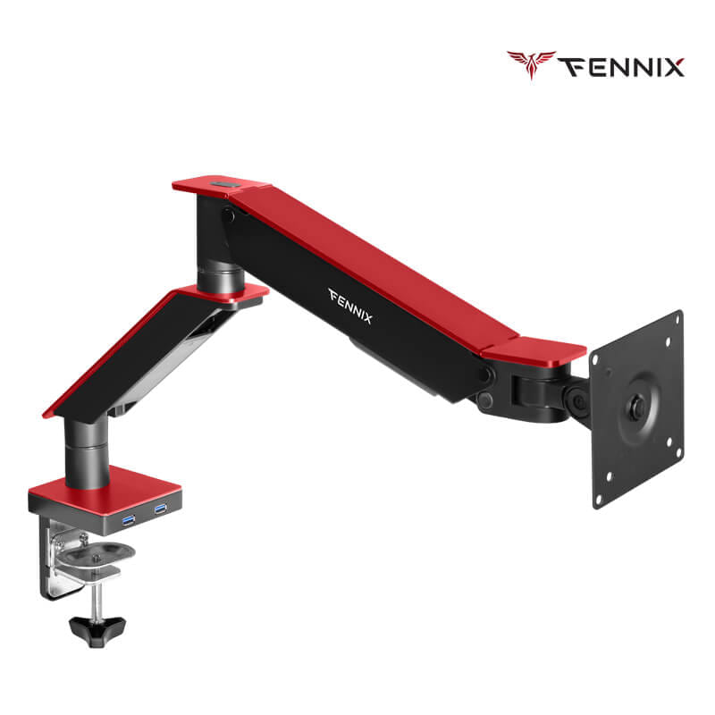 แขนจับจอมอนิเตอร์ FENNIX รุ่น ARMOR (FN-ARMOR-S) สีดำ/แดง_1