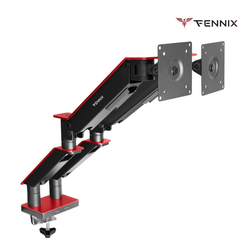 แขนจับจอมอนิเตอร์ FENNIX รุ่น ARMOR (FN-ARMOR-D) สีดำ/แดง_1
