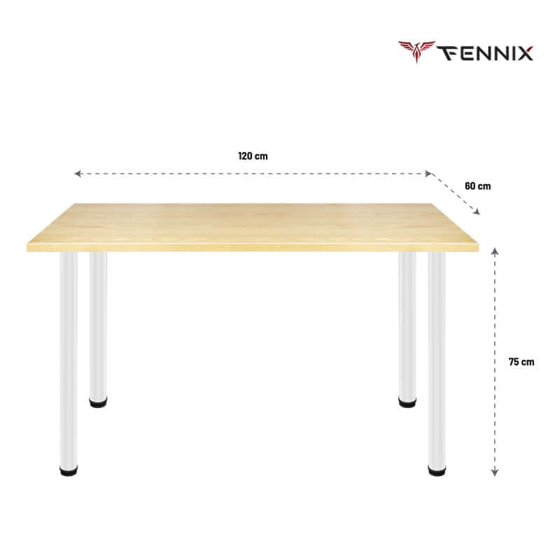 โต๊ะทำงาน FENNIX รุ่น LINNMON 120*60CM สีขาว_2