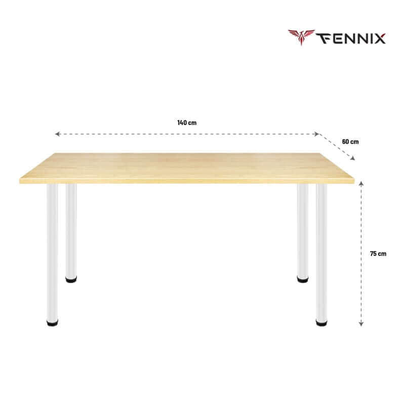 โต๊ะทำงาน FENNIX รุ่น LINNMON 140*60CM สีโอ๊ค/ดำ_2