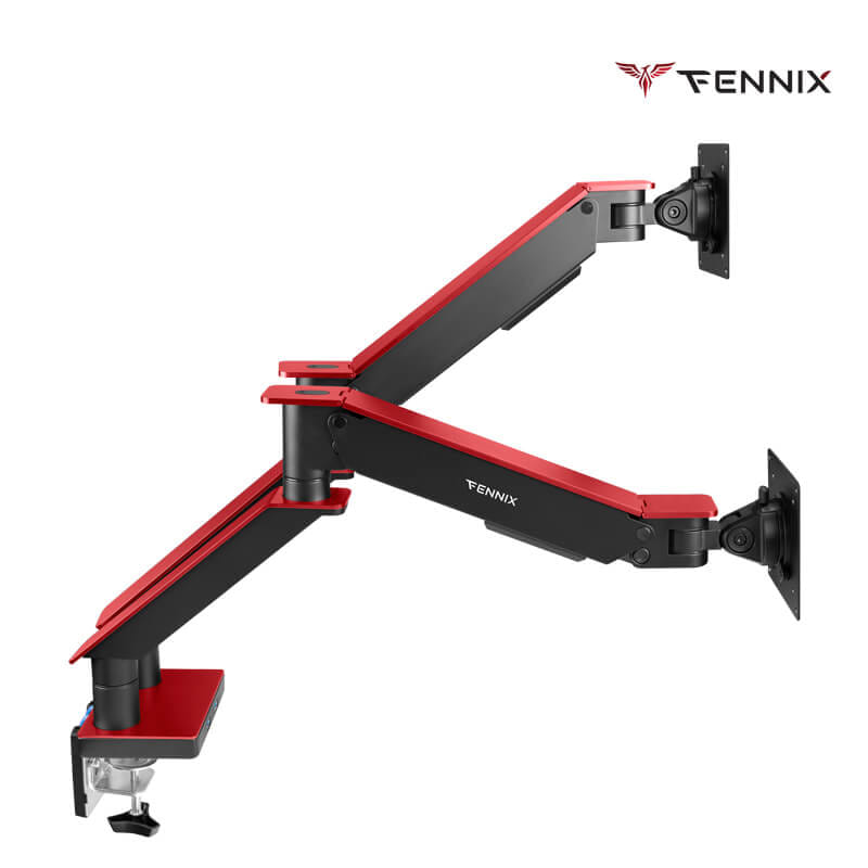 แขนจับจอมอนิเตอร์ FENNIX รุ่น ARMOR (FN-ARMOR-D) สีดำ/แดง_2
