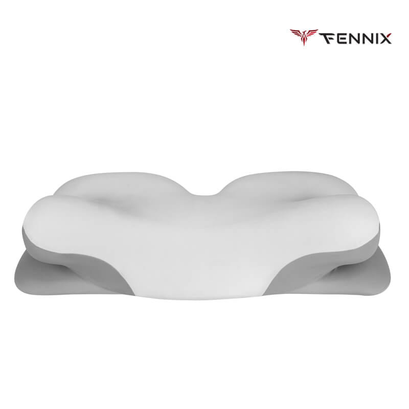หมอนสุขภาพ FENNIX รุ่น COWHORN PILLOW สีขาว/เทา_2