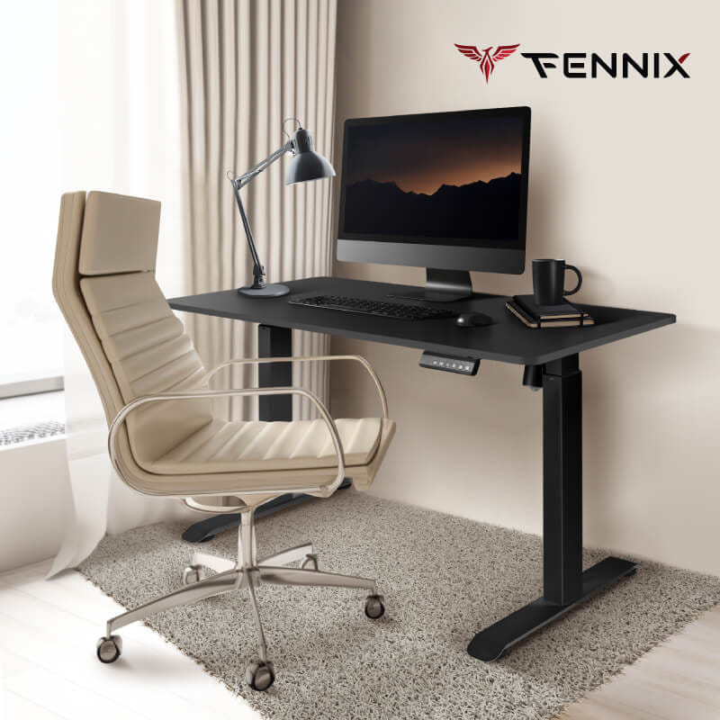 โต๊ะทำงานเพื่อสุขภาพ FENNIX รุ่น 120*60CM สีดำ_3