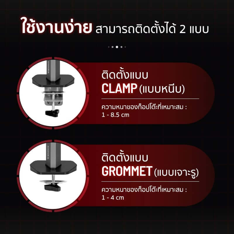 แขนจับจอมอนิเตอร์ FENNIX รุ่น FN-FULL MOTION-S สีเทา_4
