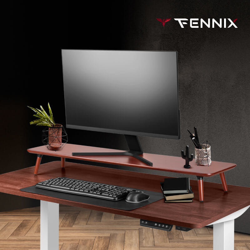 ชั้นวางจอคอม FENNIX รุ่น STB-162 SIZE XL สีไม้มะฮอกกานี_6
