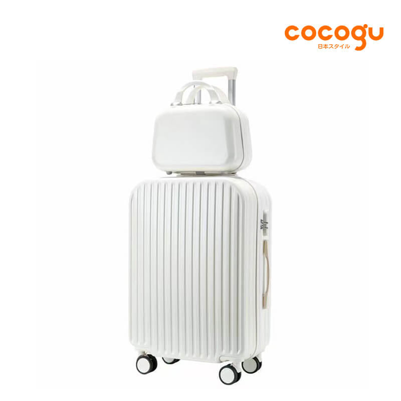 กระเป๋าเดินทาง 13นิ้ว + 20นิ้ว COCOGU รุ่น 516 สีขาว_0