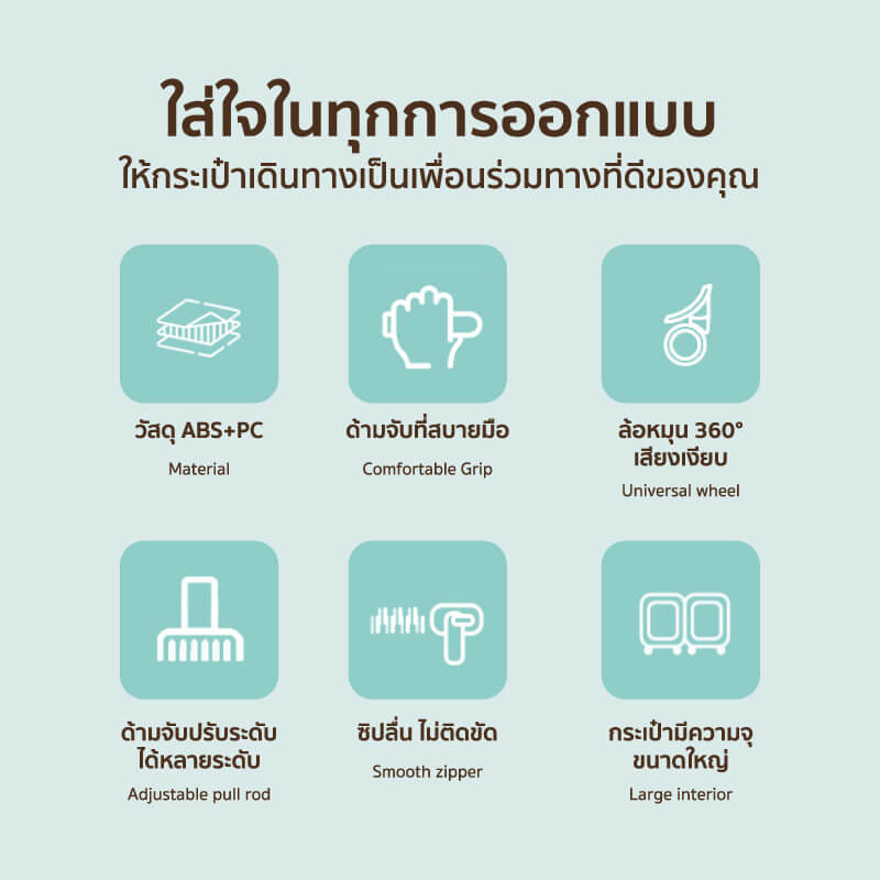 กระเป๋าเดินทาง 24 นิ้ว COCOGU รุ่น 1005 สีฟ้า_1