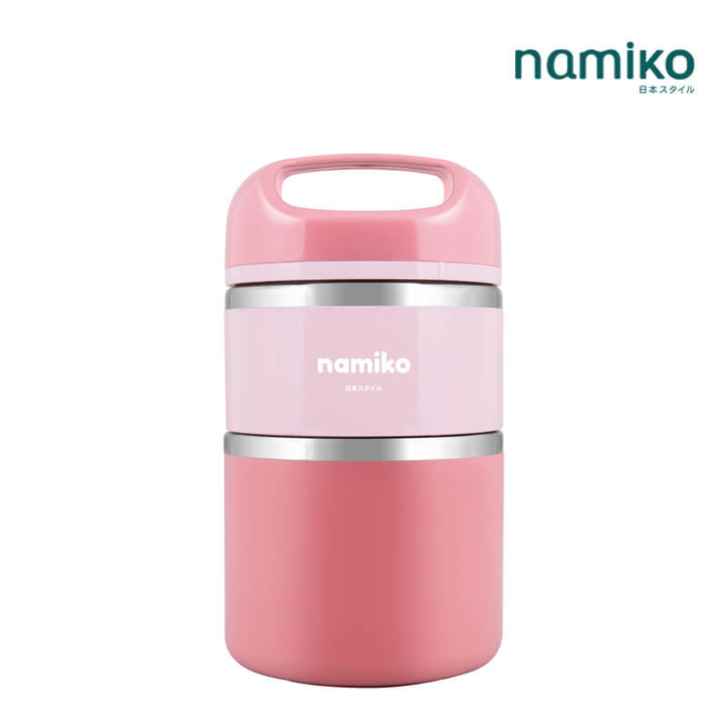 กระติกสแตนเลสใส่อาหาร NAMIKO รุ่น #6532 930ML สีชมพู_1
