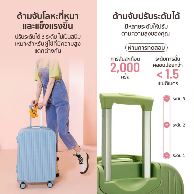 กระเป๋าเดินทาง 13นิ้ว + 20นิ้ว COCOGU รุ่น 516 สีขาว_3