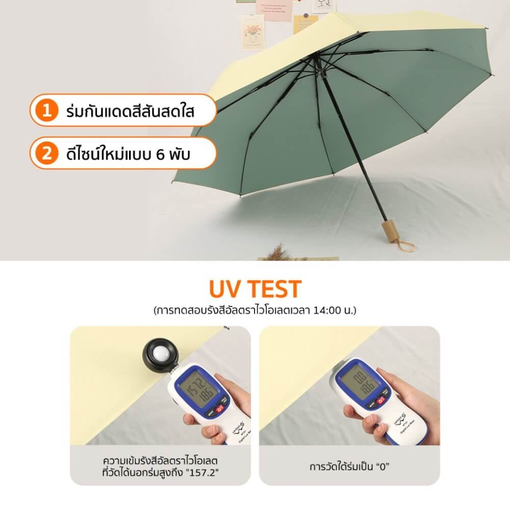 ร่มกันแดดฝน เปิด-ปิดอัตโนมัติ COCOGU UPF50+ สีฟ้า