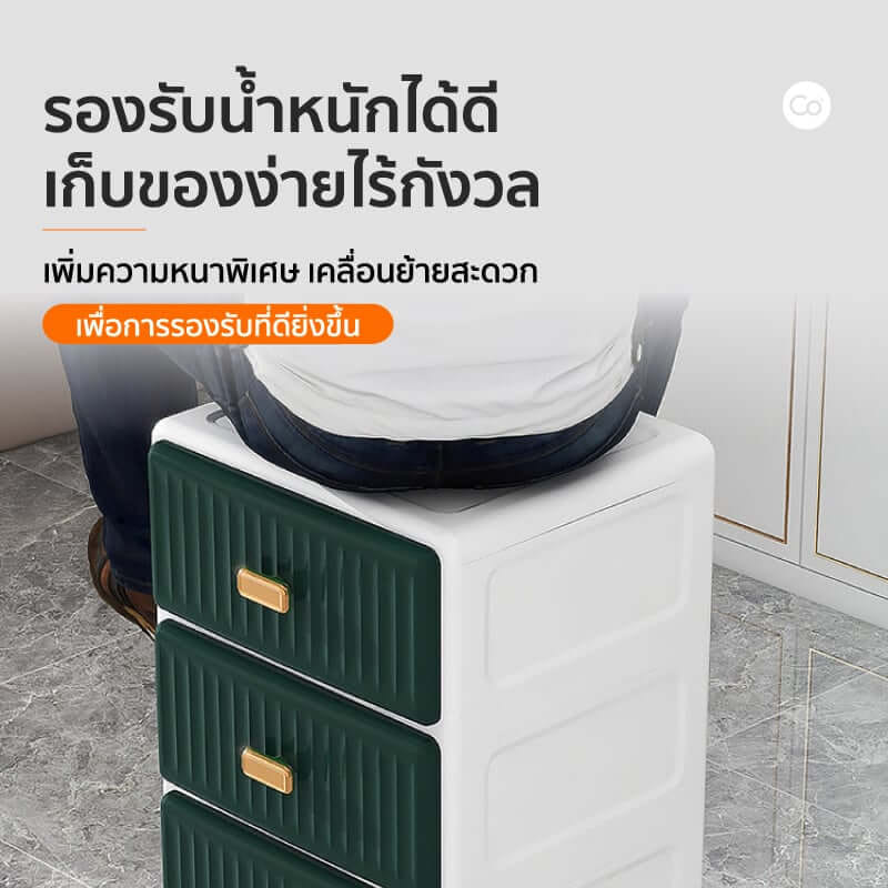 ตู้ลิ้นชัก 3 ชั้น COCOGU รุ่น 45 CM สีขาว_4