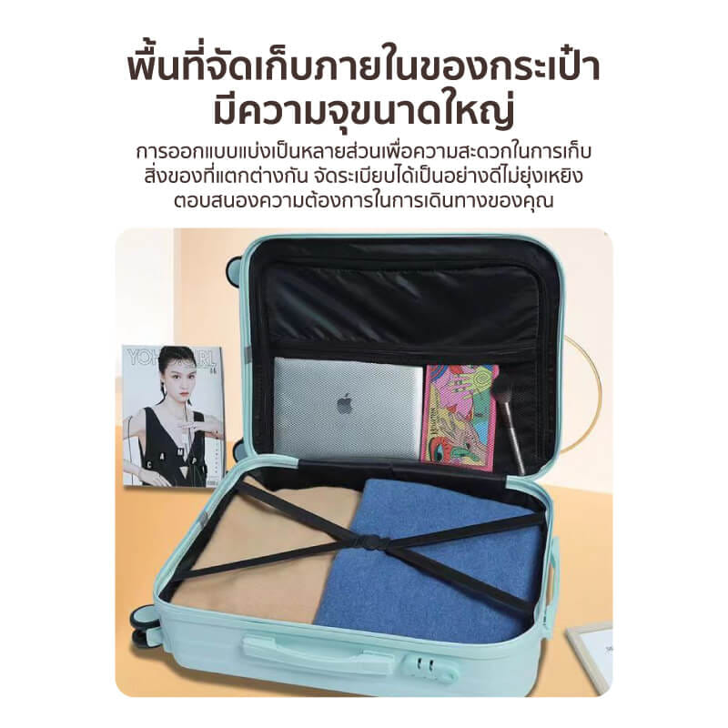 กระเป๋าเดินทาง 13นิ้ว + 24นิ้ว COCOGU SET รุ่น 516 สีเทา_7