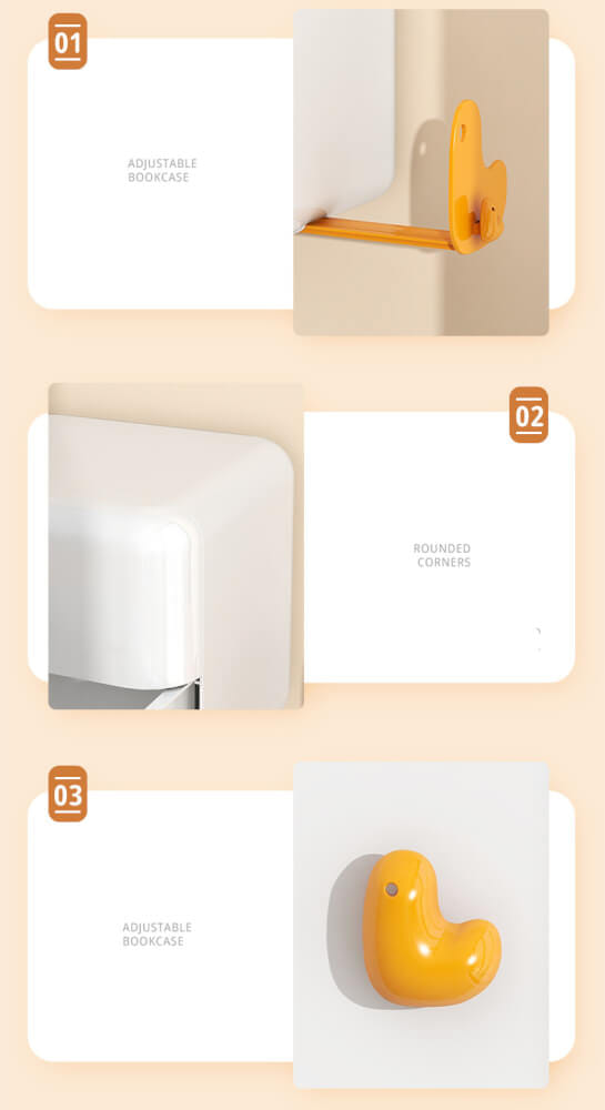 กล่องลิ้นชัก 2 ชั้น COCOGU รุ่น JRC101 ที่วางหนังสือ 2 ด้าน สีขาว_4