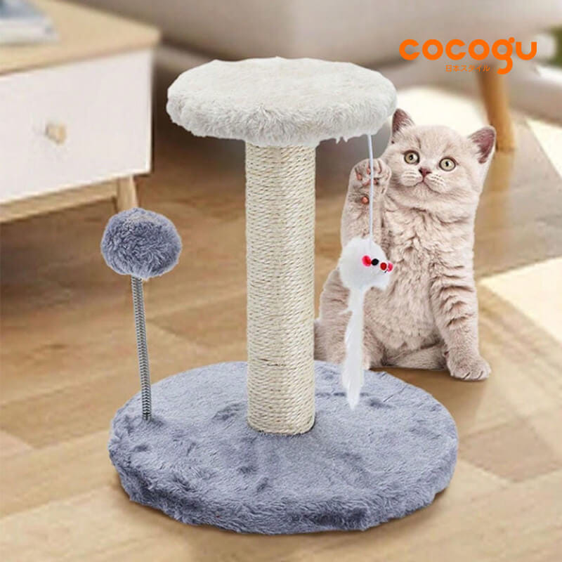คอนโดแมวพร้อมที่ลับเล็บ COCOGU รุ่น MC07 สีเทา_6