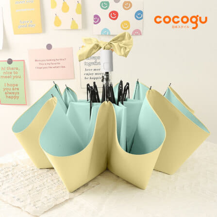 ร่มกันแดดฝน เปิด-ปิดอัตโนมัติ COCOGU UPF50+ สีเหลือง_1