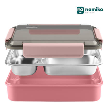 กล่องอาหาร NAMIKO รุ่น #6544-2 1100 ML สีชมพู_2