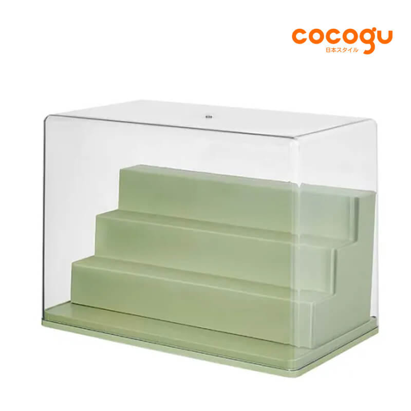 กล่องจัดเก็บโมเดล COCOGU รุ่น SIZE L 4 ชั้น สีเขียว