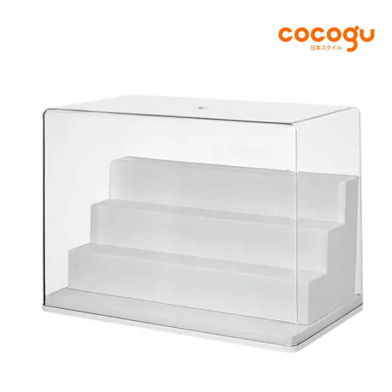 กล่องจัดเก็บโมเดล COCOGU รุ่น SIZE L 4 ชั้น สีขาว