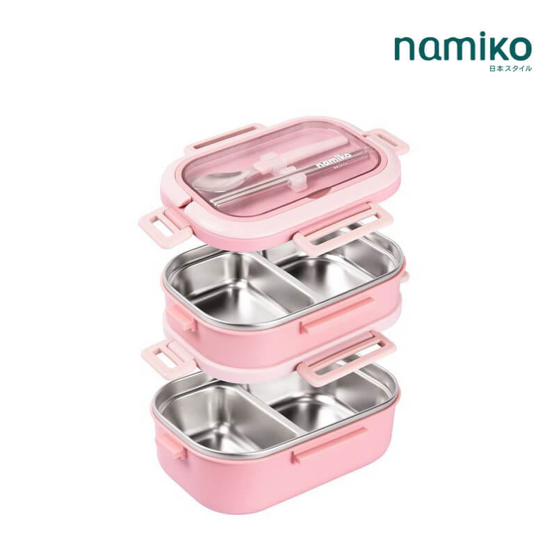 กล่องอาหาร NAMIKO รุ่น #6715 1650 ML สีชมพู_1