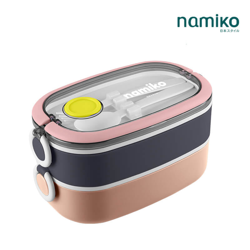 กล่องอาหาร NAMIKO รุ่น 1300ML สีชมพู_1