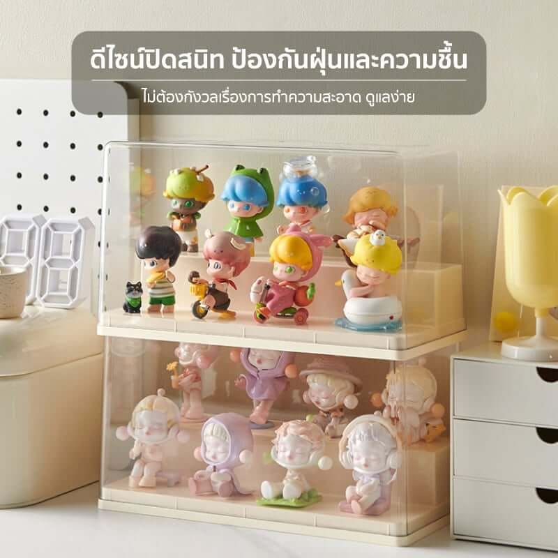 กล่องจัดเก็บโมเดล COCOGU รุ่น SIZE M 1 ชั้น สีครีม_1