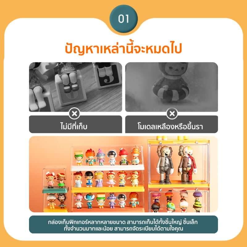 กล่องจัดเก็บโมเดล COCOGU รุ่น 863 สีเขียว_1