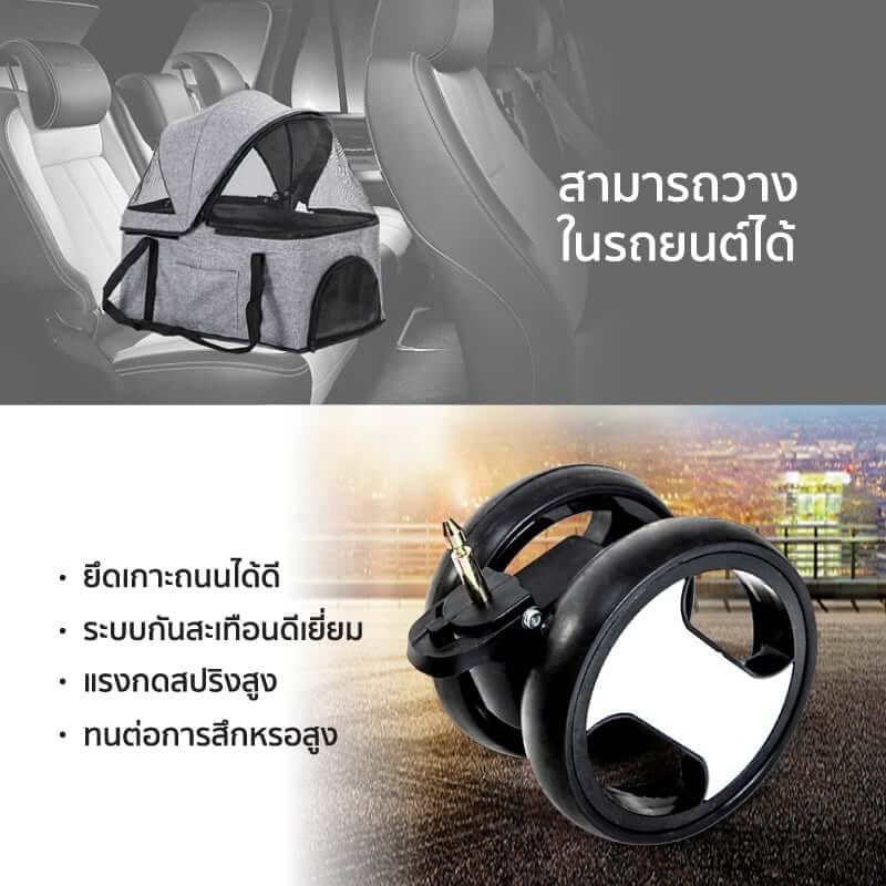 รถเข็นสัตว์เลี้ยง COCOGU รุ่น DTC-802 สีน้ำเงิน_1