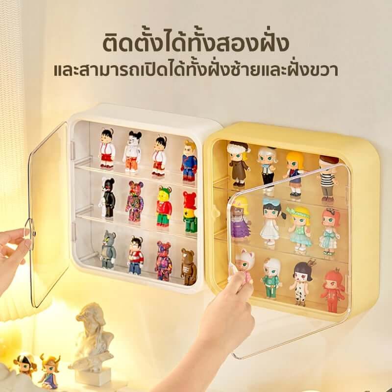 กล่องโชว์โมเดลติดผนัง COCOGU รุ่น 886 สีน้ำตาล_2