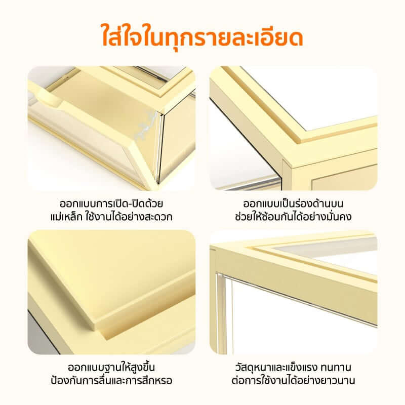 กล่องจัดเก็บโมเดล COCOGU รุ่น 892-1 สีเหลือง_5